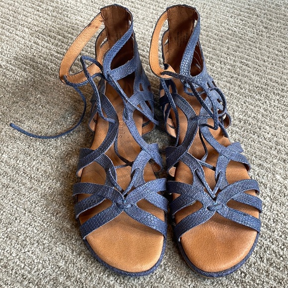 Gentle Souls Lace Up Gladiator Sandals 